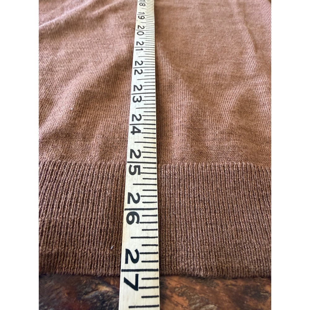 Eileen Fisher Sweater S Brown Good Merino Wool Boat Neck Minimalist Academia - Picture 5 of 13